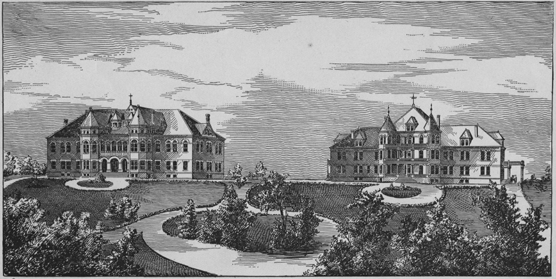 An early sketch of the campus