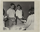 Early male students registering