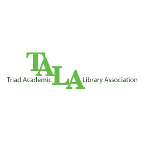 Green TALA with black text around reading Triad Academic Library Association